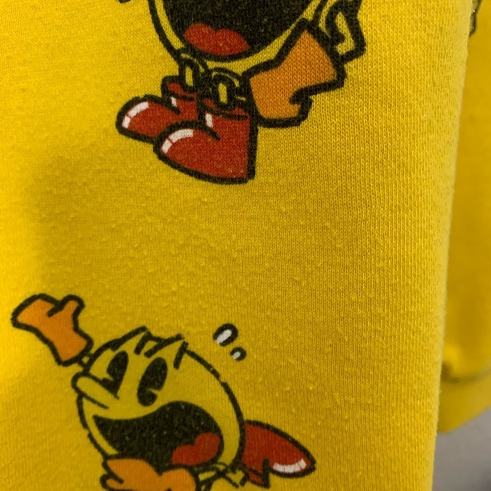 PAC-MAN Pull Over Logo Hoodie Sweatshirt All Over Print Adult Size S - Picture 11 of 13